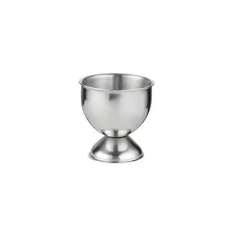 (RBDd)Silver Egg Rack: 8-Piece Stainless Steel Egg Cups for Kitchen & Easter Use