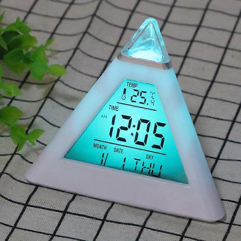 Snooze Mirror Digital Alarm Clock LED Night Lights Thermometer Wall Clocks Lamp Square Rectangle Multi-function Table Watch USB