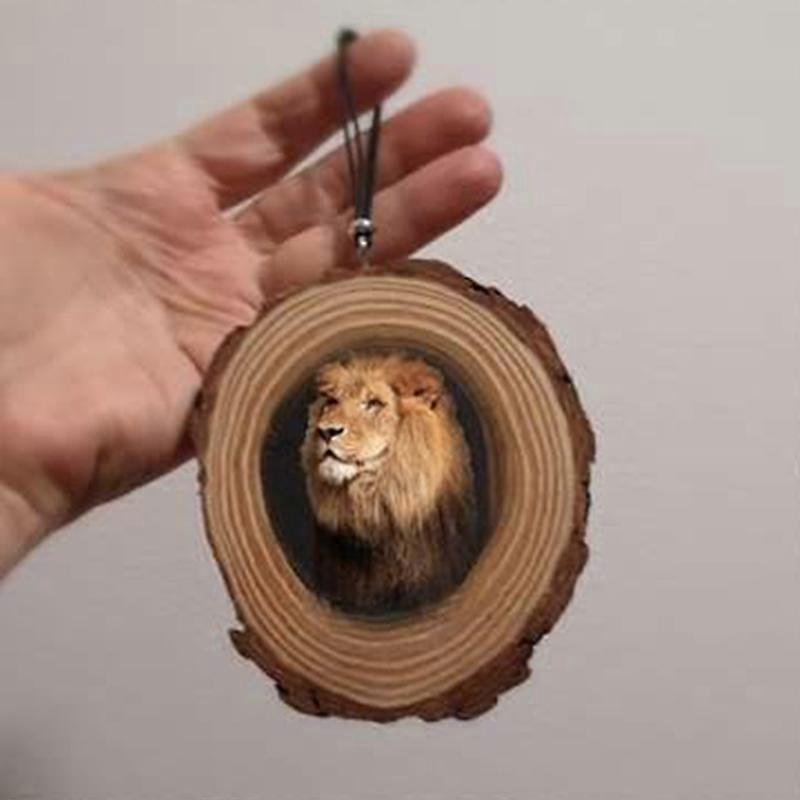 Wooden Slice Animals Hanging Ornament Lightweight Christmas Tree Pendant for Home Living Room Garden