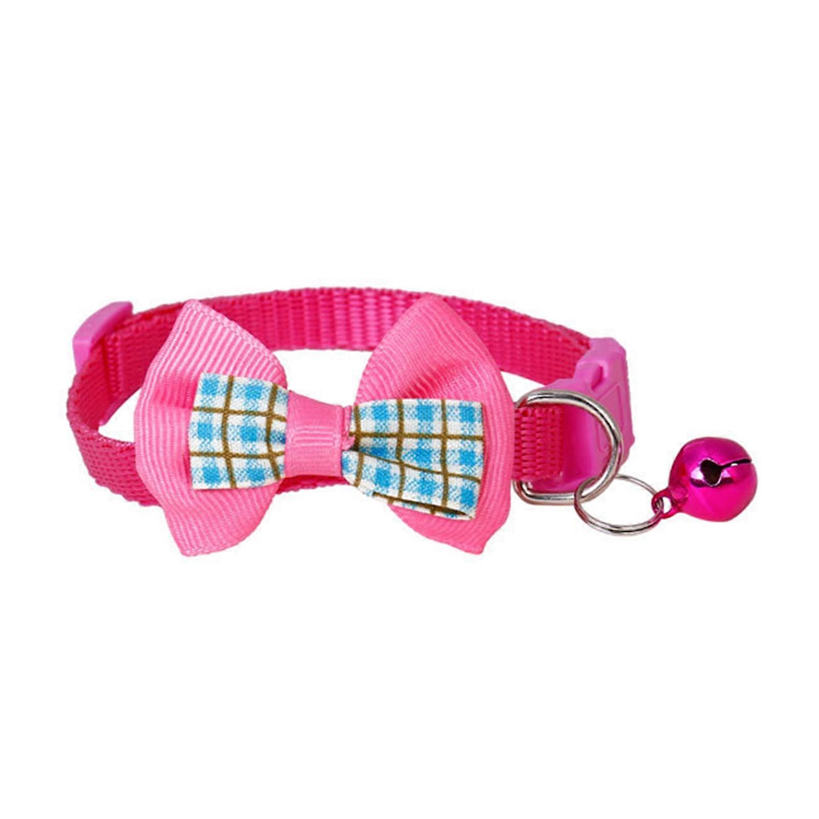 Kitten Collar with Bell Adjustable Size Pet Accessories Cat Dog Collar Breakaway for Outing