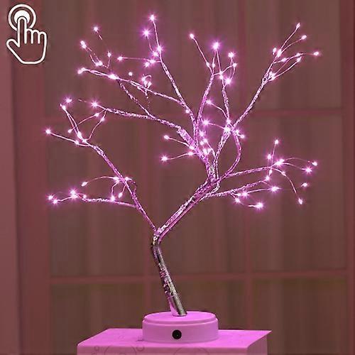 108 LEDs Copper Wire Tree Table Lamp Creative Decoration Touch Control Night Light