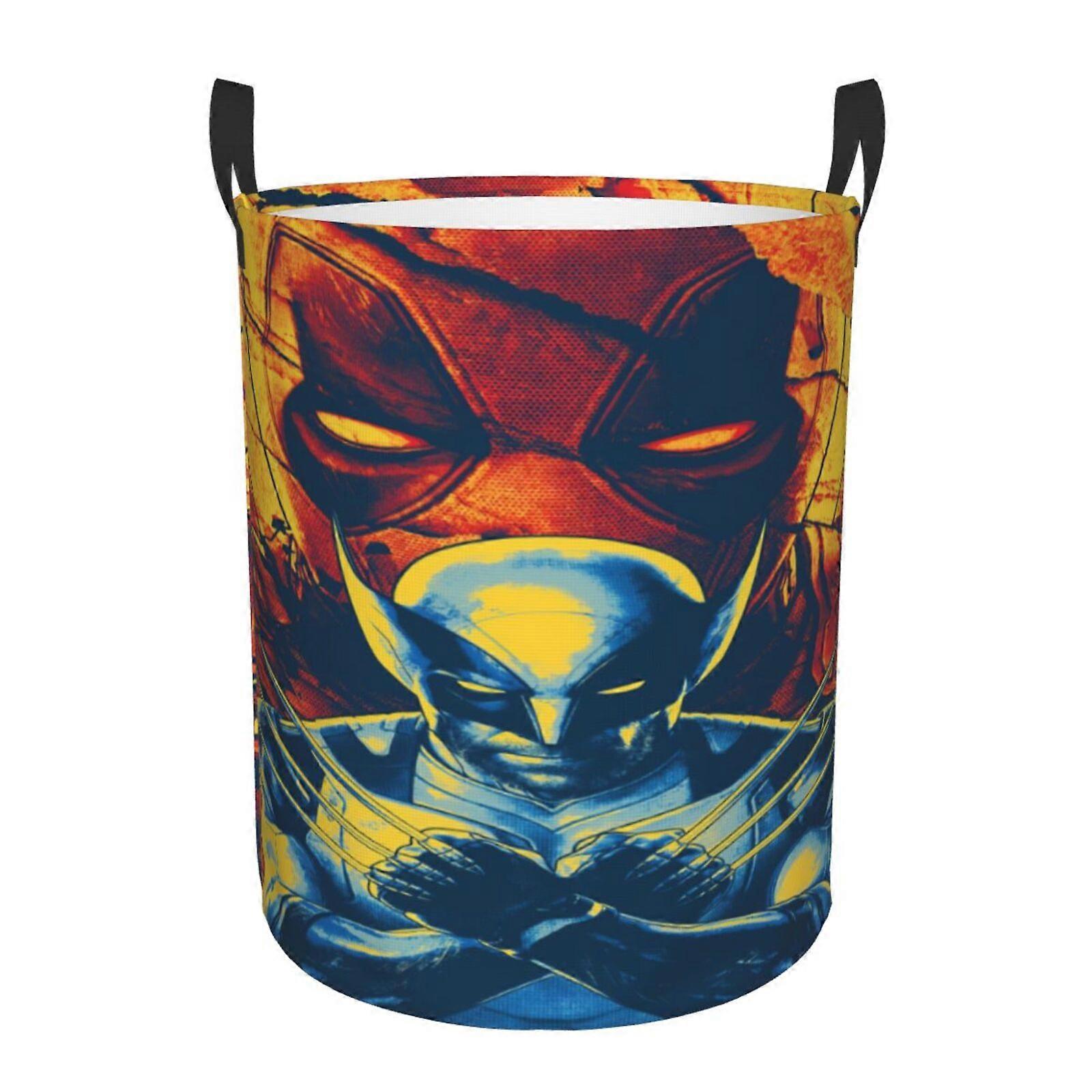 Deadpool &amp; Wolverine Laundry Basket, Collapsible Laundry Hamper, Dirty Clothes Hamper,Waterproof Clothes Hamper,Fold-SYS26518