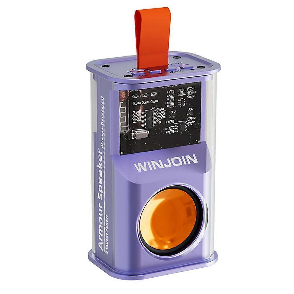 Wireless Bluetooth-compatible Speaker Ambient Light Full Frequency Stereo Speaker Dual Connected Rhythmic Transparent Speaker