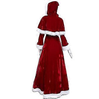 4pcs-Set Long Coat Hooded Cape Christmas Costumes For Women, Women'S Santa  Costume Mrs. Claus Christmas Costume Santa Dress Cosplay With Hood | Fruugo  NO