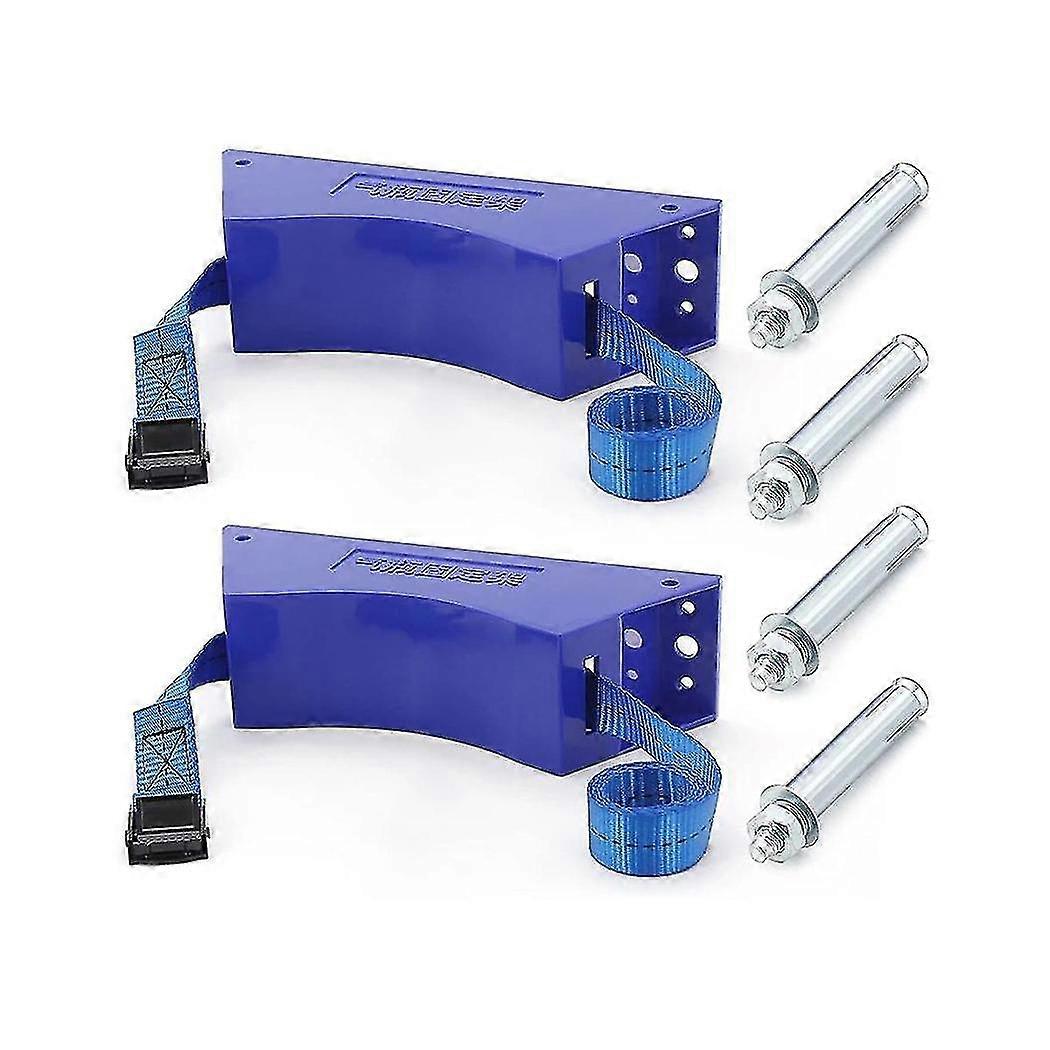 2pcs Propane Tank Holder Cylinder Bracket Cylinder Bracket Durable Abs Cylinder With Screws Blue