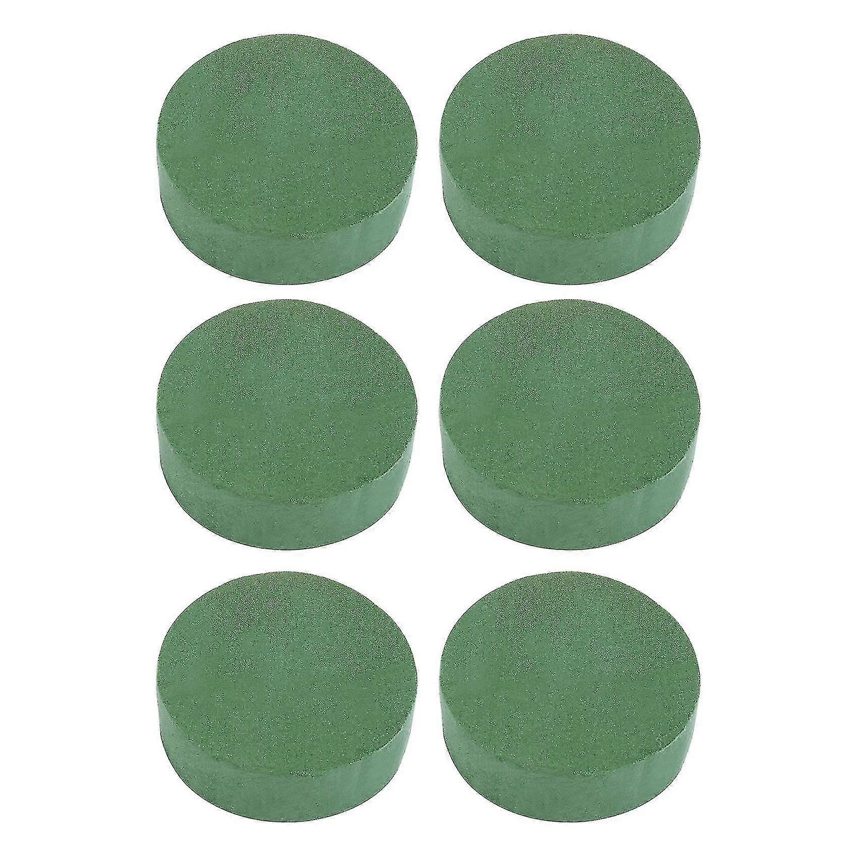 6 Pcs Round Floral Foam Blocks,4.72 Inch Compatible With Artificial Flowers