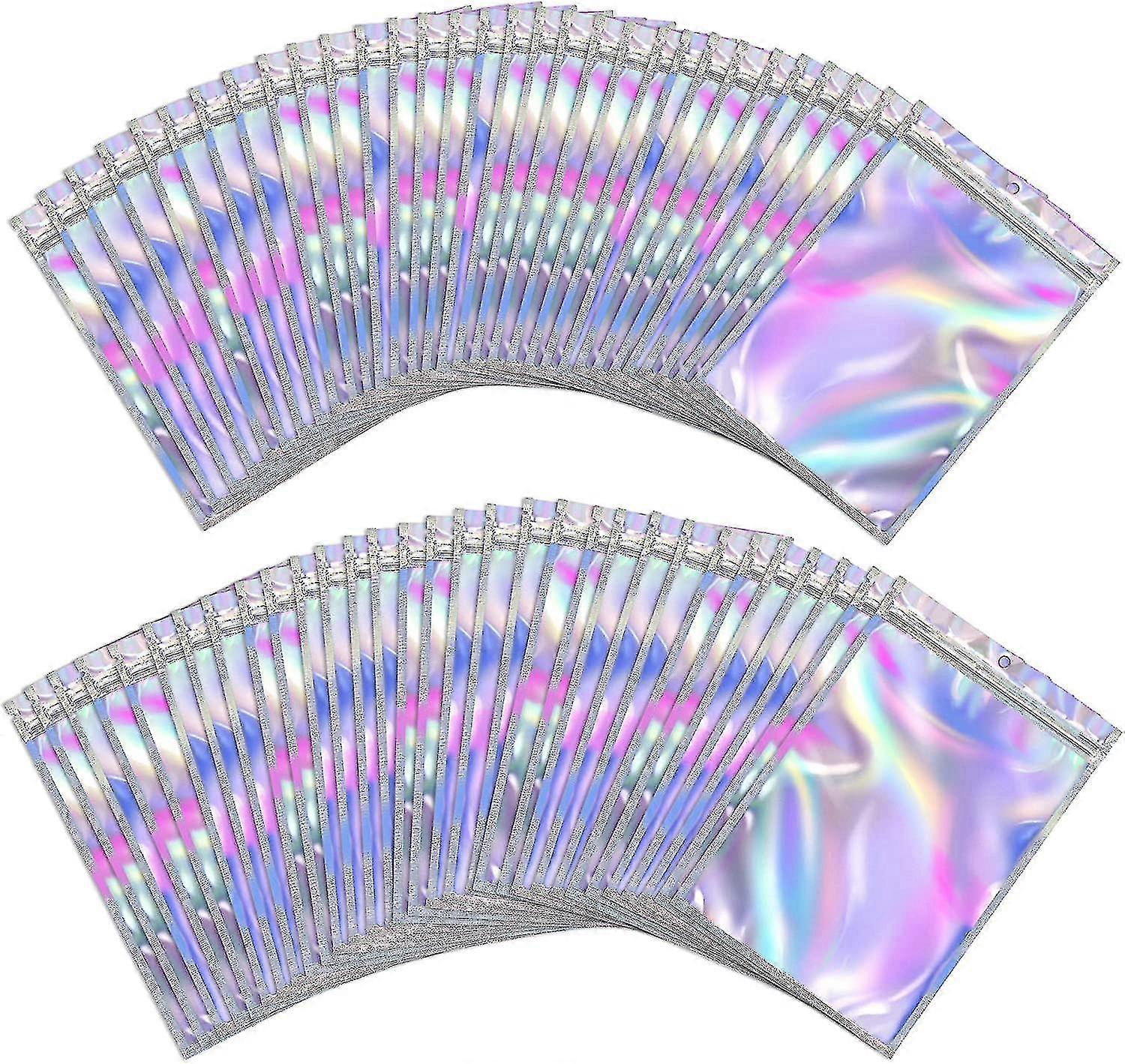200 Pieces Resealable Deodorant Bags Foil Bags, Flat Transparent Self Sealing Zipper Food Storage Bags Plastic Packaging Aluminum Foil Mylar Bags For