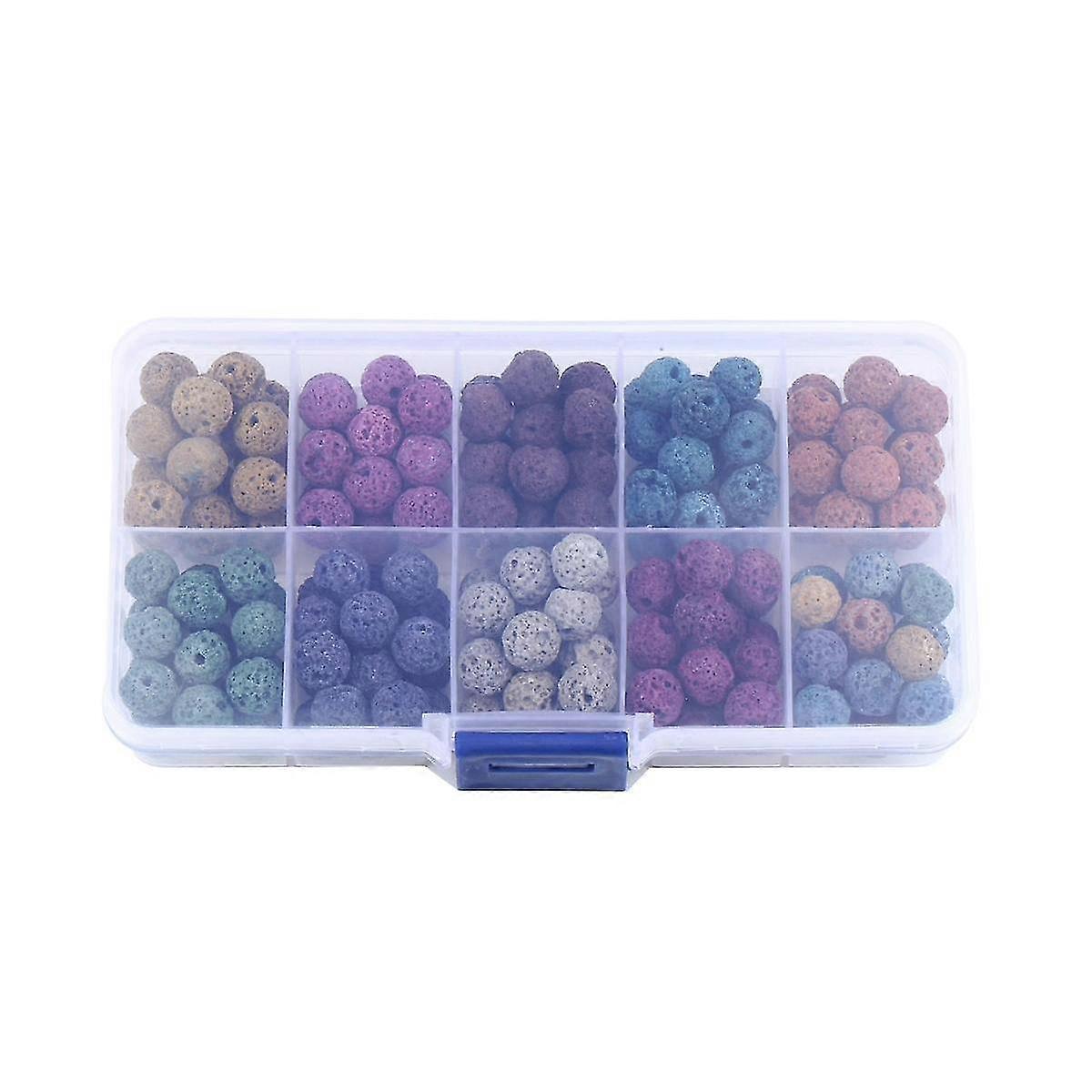 Lava Rock Perlen Bulk Crafts Lose Vulkangestein Chakra Perlen Lava Perlen Kit zur Herstellung von ätherischem Öl