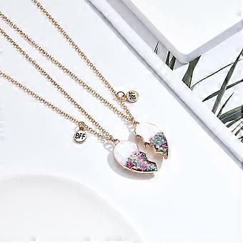 AIYVELU Collana dell'Amicizia Bff per 2 Persone, Placcata in Oro da Donna con Piccole Margherite - Regalo per Buoni Amici