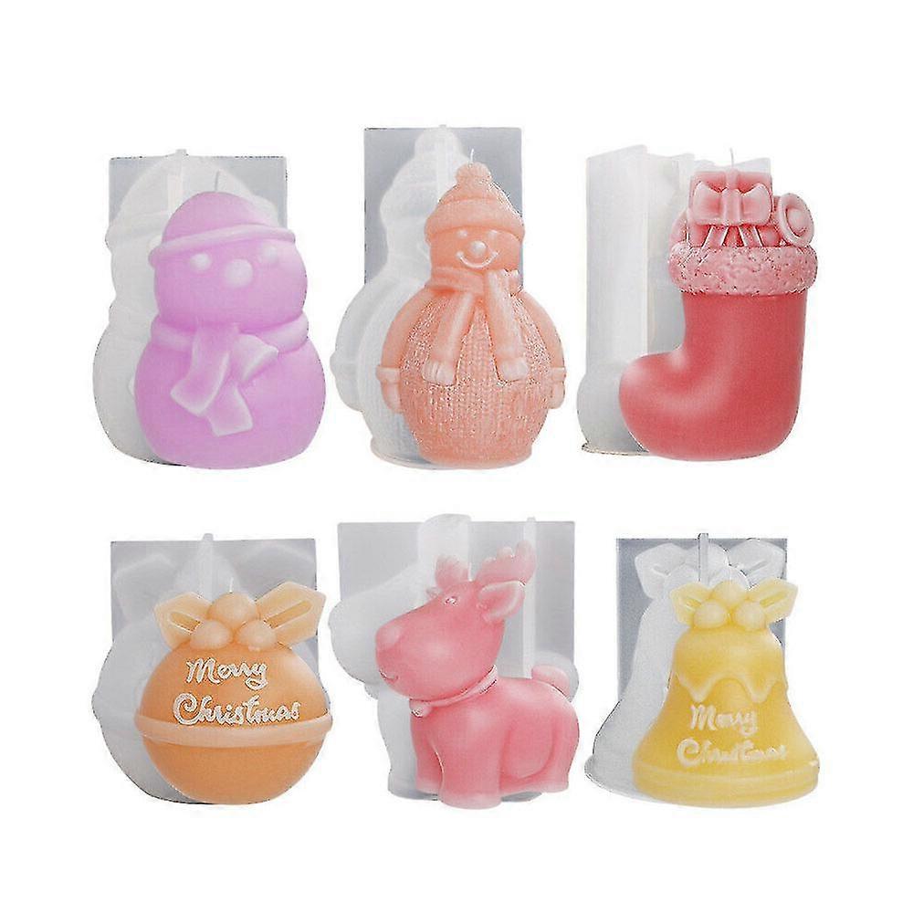 DIY عيد الميلاد جرس الأيائل تخزين ثلج سيليكون العفن الراتنج شمعة الصب العفن -a-YuJia