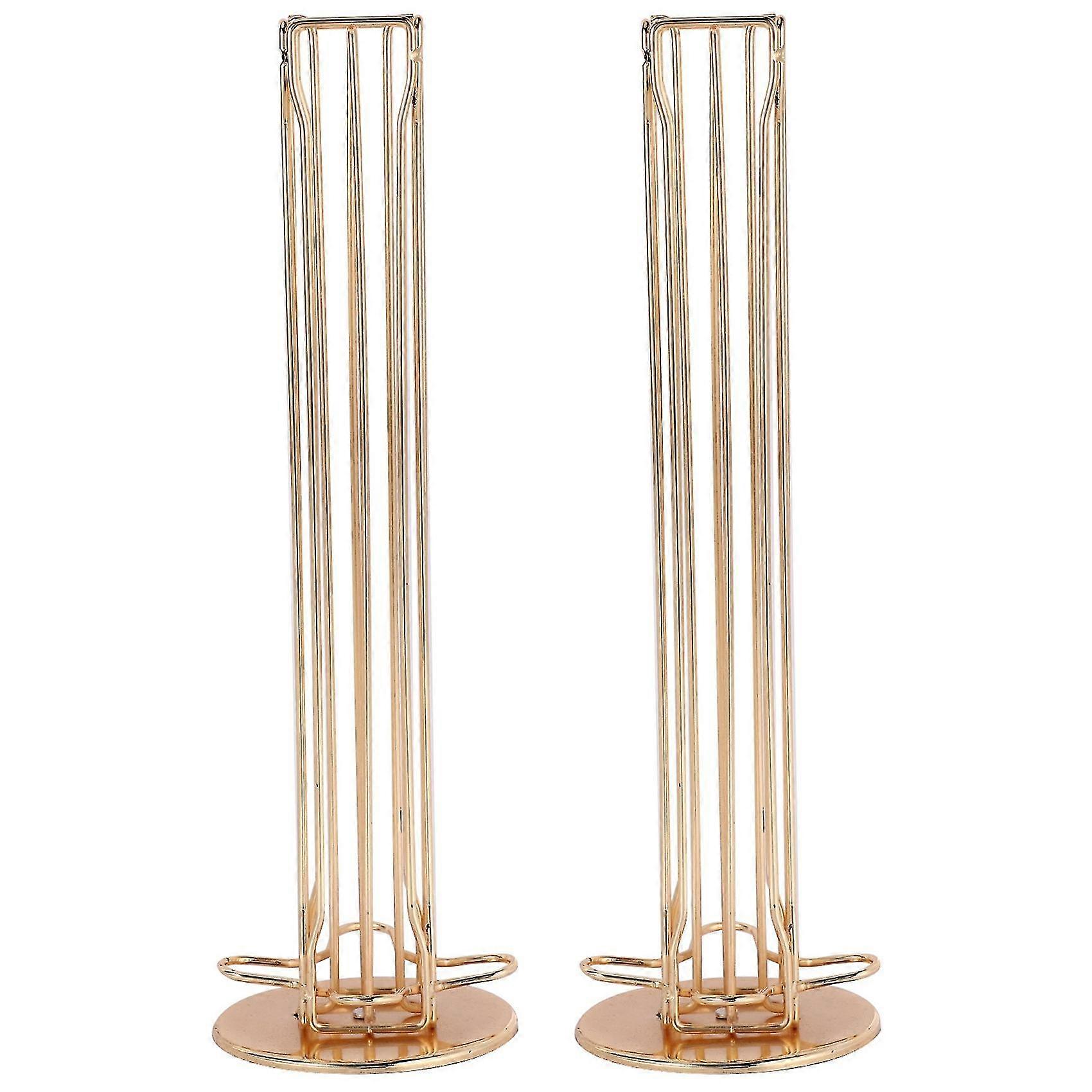 2x Oasiswj 360 Rotating 40 Capsule Coffee Pod Holder Capsules Dispensing Tower Stand Fits For