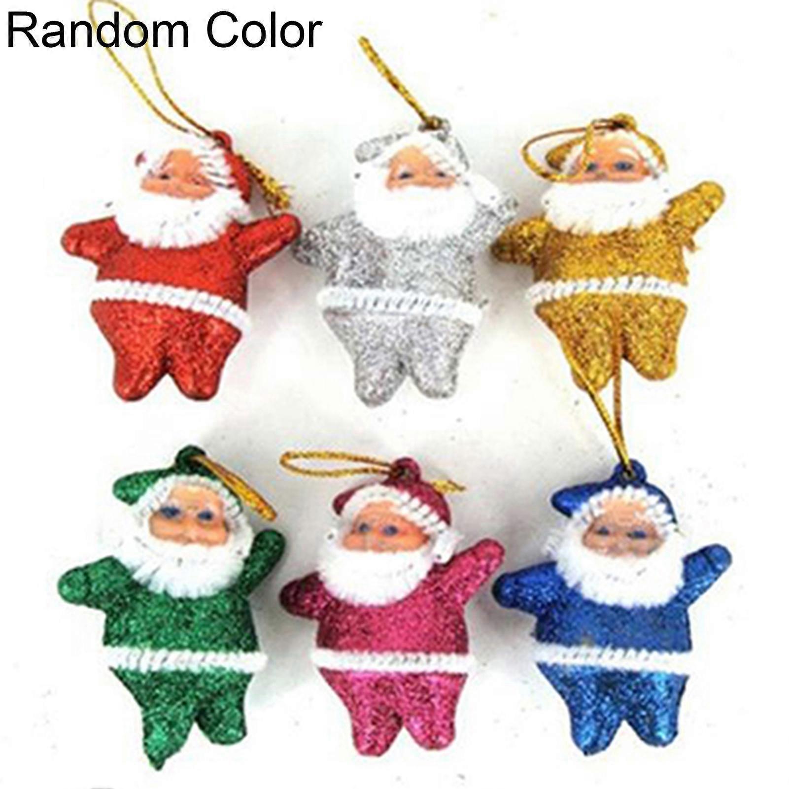 6Pcs Xmas Christmas Tree Decor Santa Claus Doll Pendants Home Store Ornaments