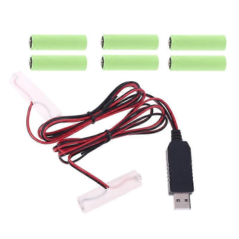 AA AAA Battery Eliminator USB Supply Converter Line For Clocks Remote Control