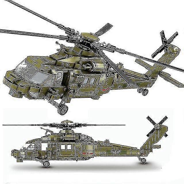 Militaryseriesbuildingblocksmocarmedhelicoptermodelbricksassemblytoysforboysholidaygifts
