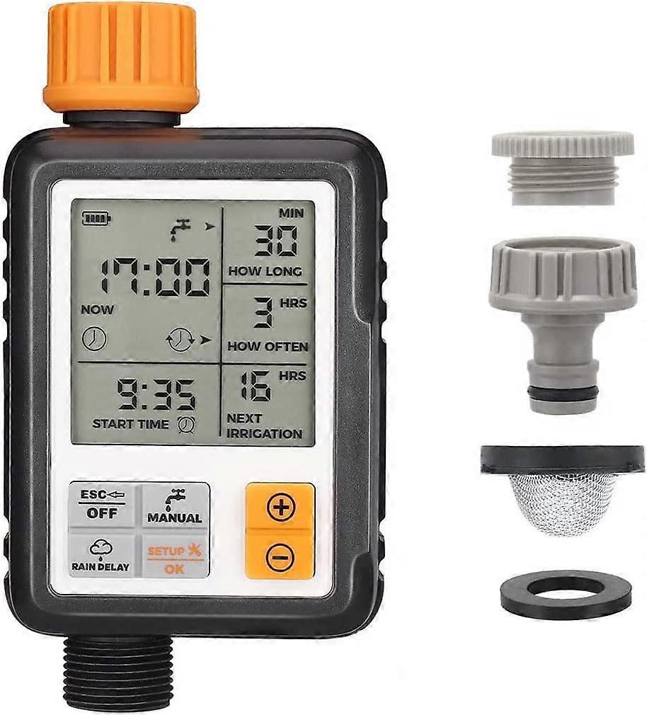 Automatic Watering Timer,Multiple Modes, 3" LCD Display