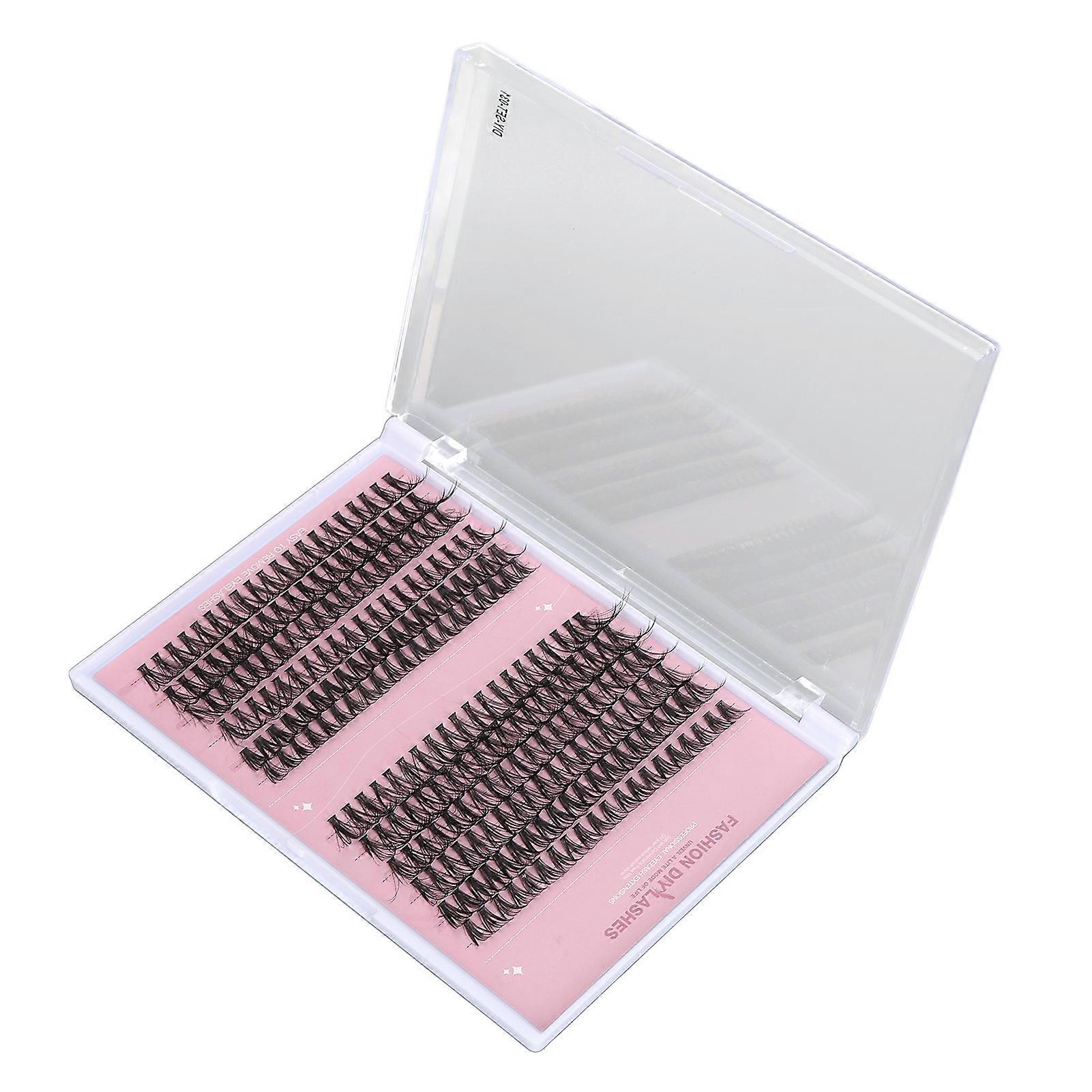240pcs False Eyelash Clusters D Curl Lifelike Individual Fake Lashes Set for DIY Lash Extension 10mm to 16mm DIYSET031