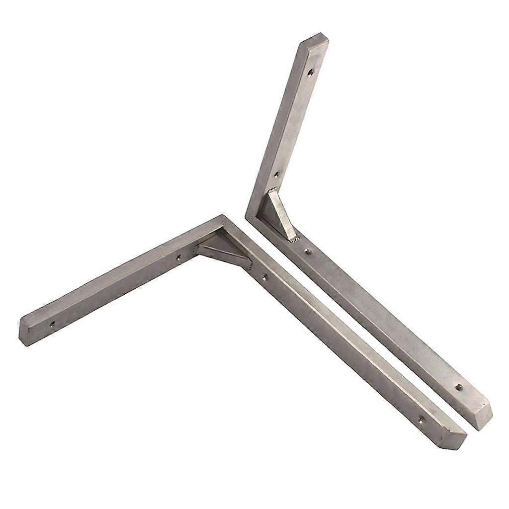 2 Pcs Stainless steel Triangular Corner Wall Shelf Bracket Holder 12 inch