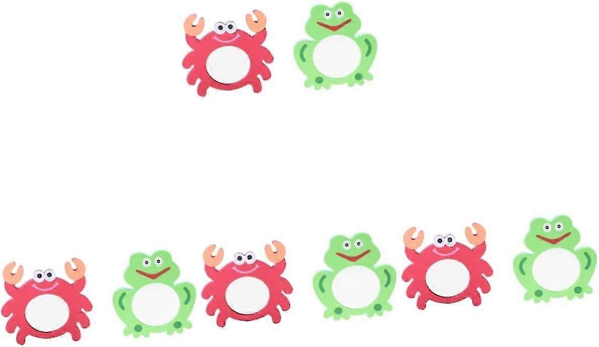 10 pcs 크리 에이 티브 플레이 에바 만화 장난감 거울 샤워 장난감 게 목욕 시간 목욕 녹색 유아 어린이 수영장 재미 교육 및 빨간 아기 용품 모양