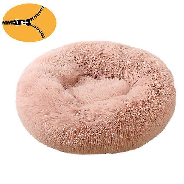 Removable Donut Dog Bed Plush Pet Kennel Round Cat Bed Winter Warm Sleeping Beds Lounger House For Medium Large Dogs Washable