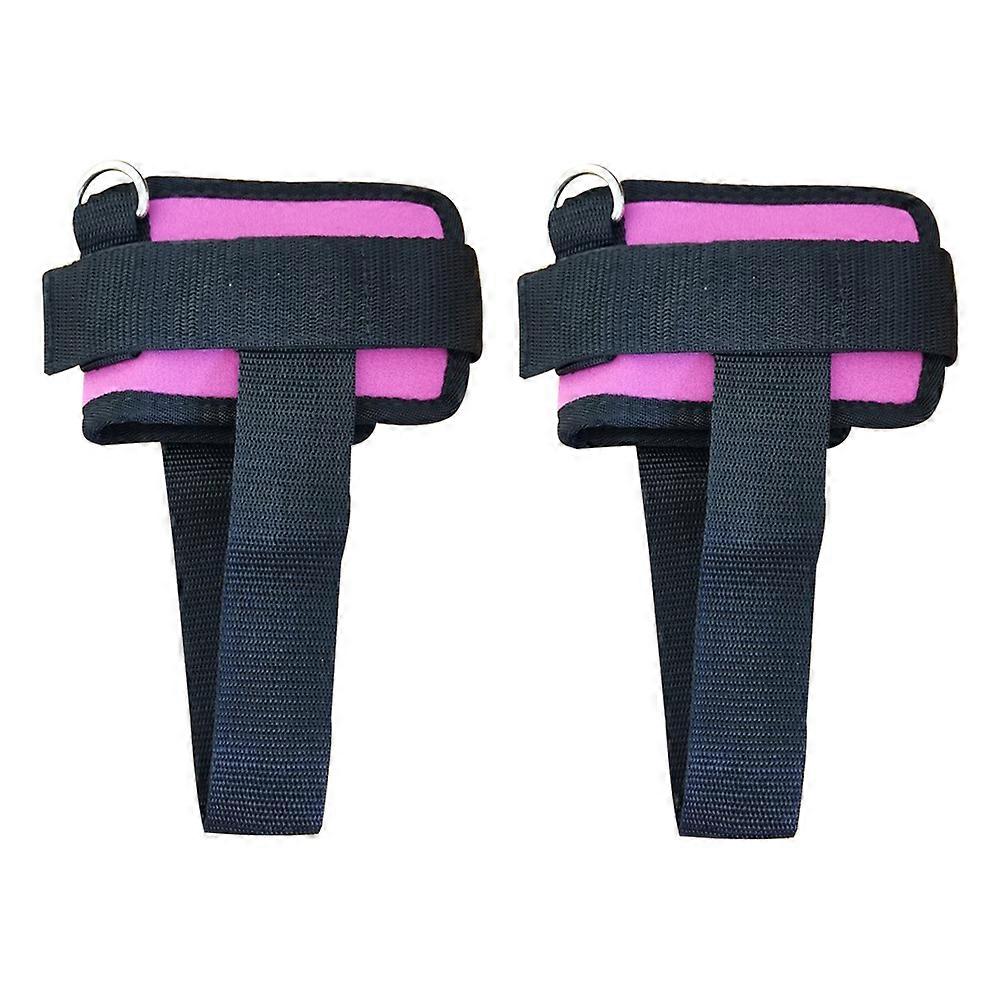 ケーブルマシン用1ペアフィットネスアンクルストラップ、調節可能な女性男性アンクルストラップキックバック、固定ロープ付き、足脚筋力エクササイズ、ジムグル