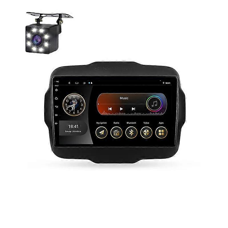 ジープレネゲード2014-2018マルチメディアビデオプレーヤーCarplayナビゲーションGPSのカーラジオ