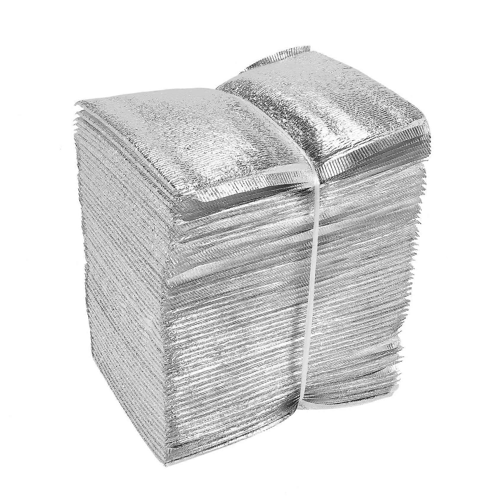 50Pcs 점심 쿨러 가방 단열재 접이식 피크닉 휴대용 아이스 팩 식품 열 가방 음식 배달 D
