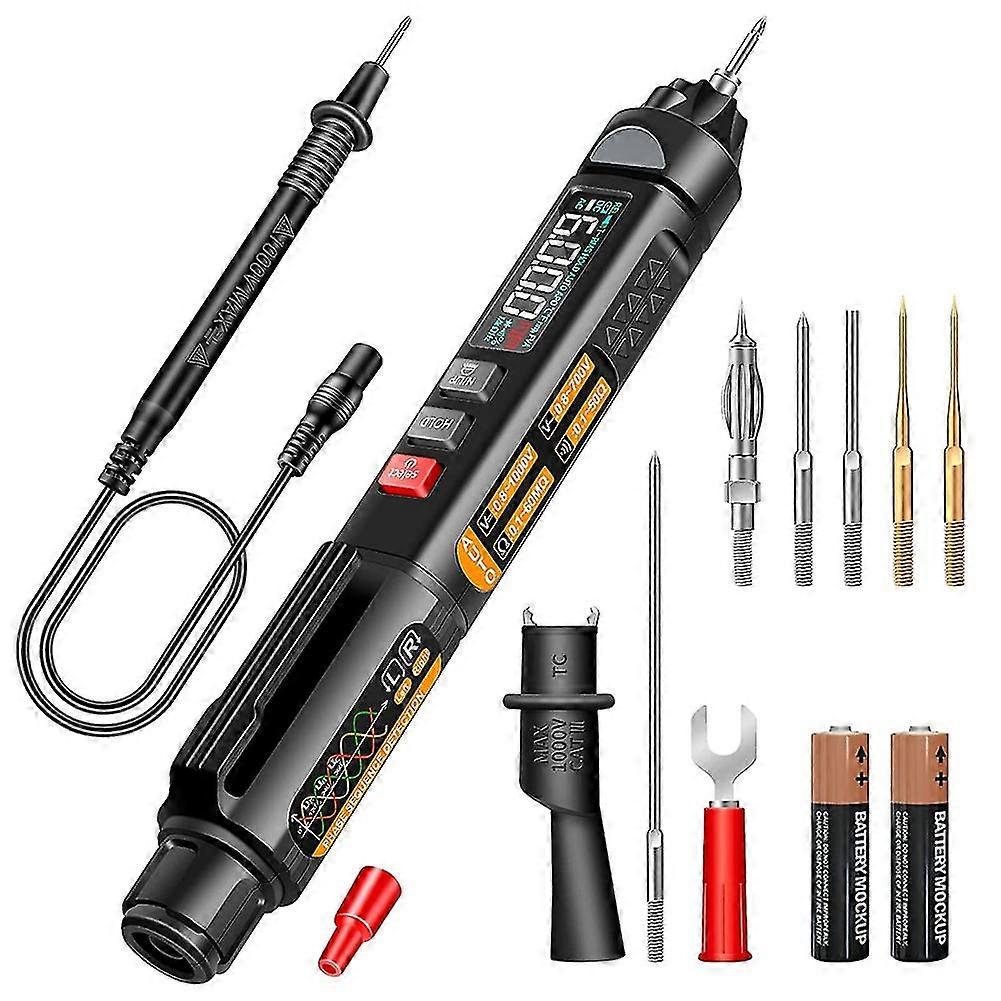 Pen Type Digital Multimeter Ac/ Tester 6000 Counts Current Meter With Resistance Continuity Capacit