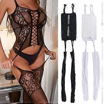 2023 Black White STights Lingerie Bodystocking Bodysuit Nightweark Body Stocking Fishnet Sissy Underwear SWomen PK