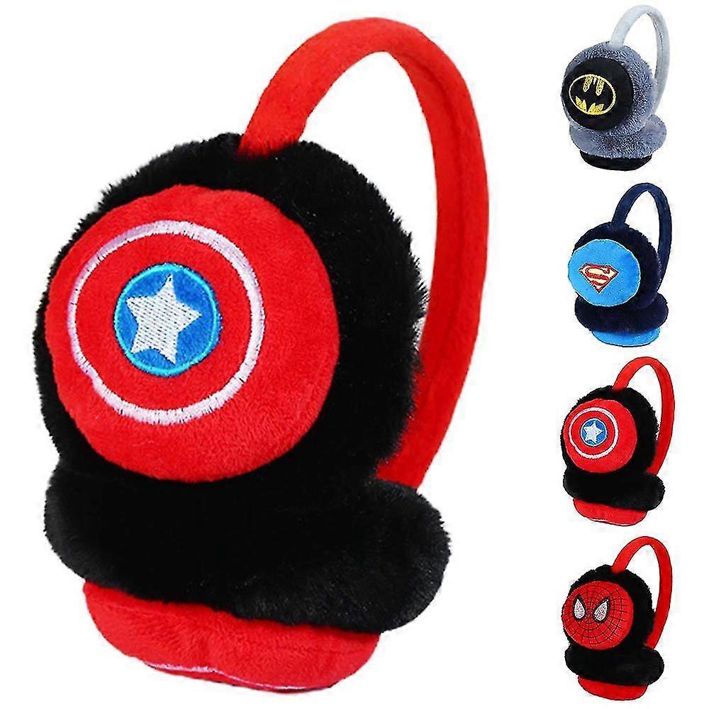 Barn Superhelt Fluffy Hodebånd Øreklokker Vinter Ørevarmere Pads Øreklaffer