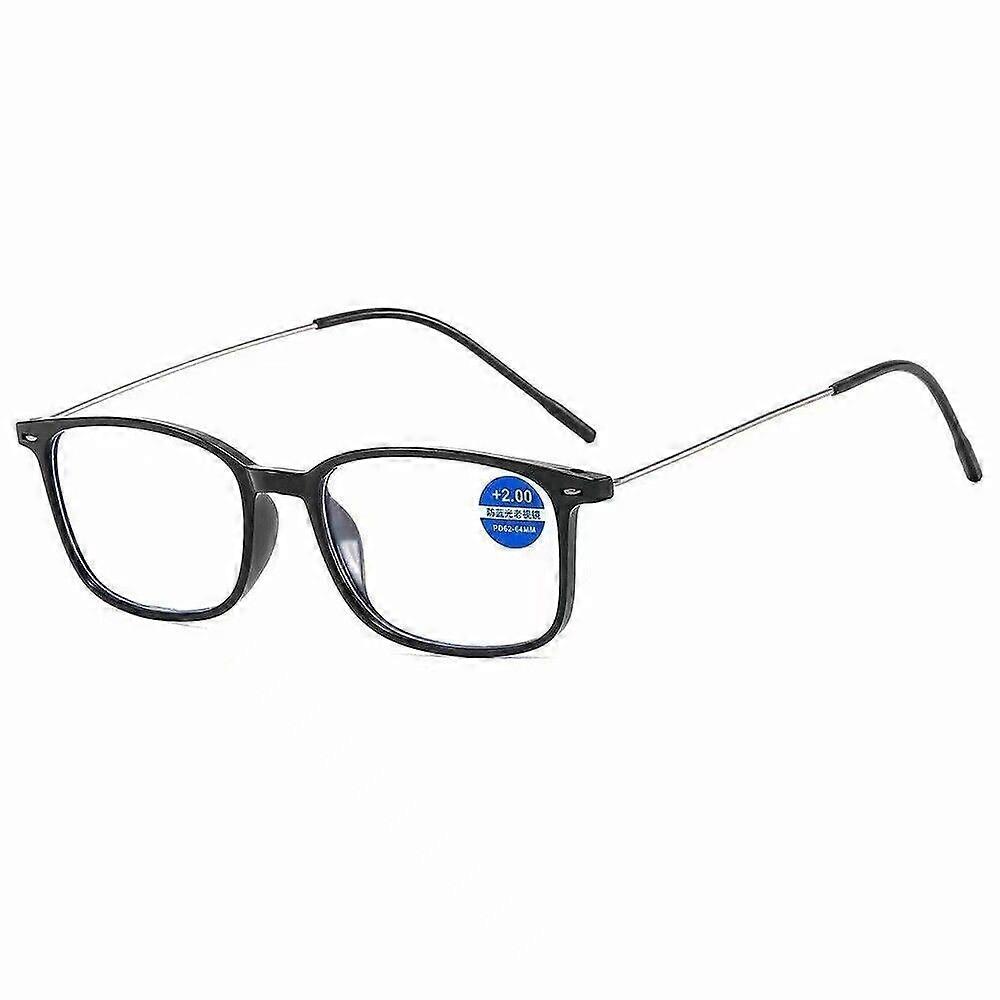 Anti Blue Light Reading Glasses Square Frame Radiation Computer Glasses +1.0~4.0