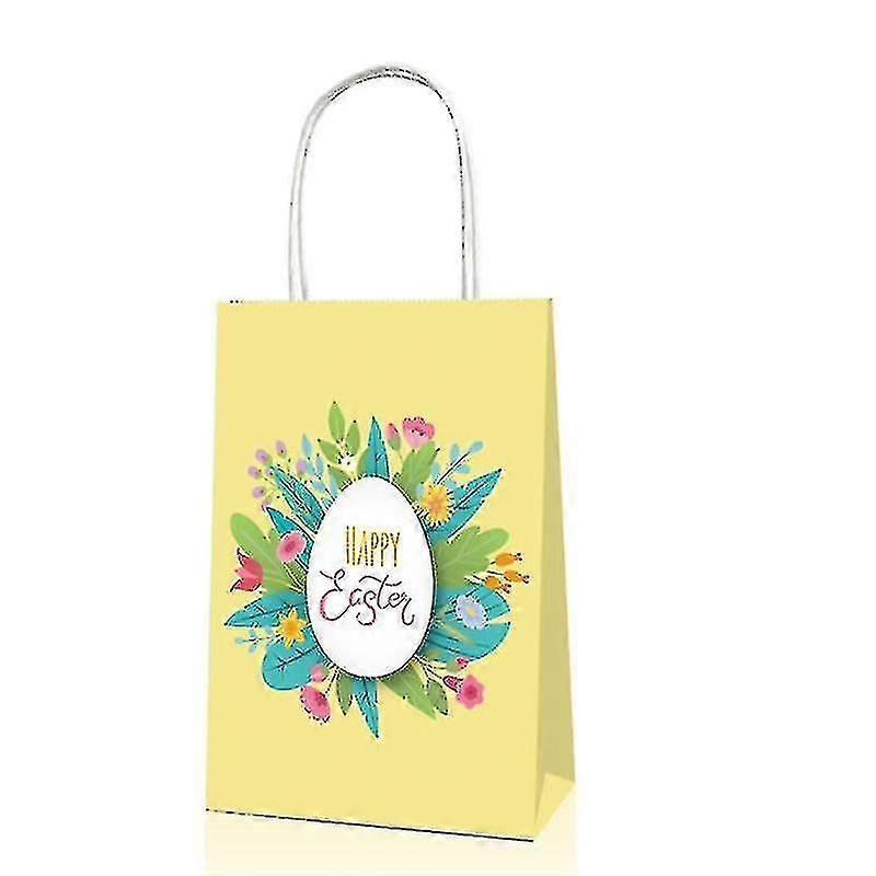 12pcs عيد الفصح حمل أكياس هدية للأطفال أكياس حلوى عيد الفصح علاج أكياس قودي مع مقابض عيد الفصح حزب صالح اللوازم