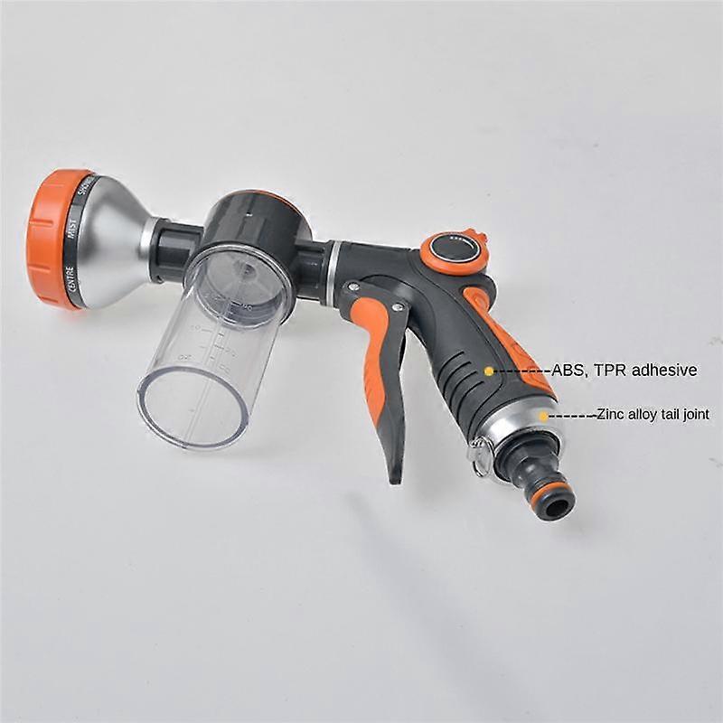 Garden Hose Nozzle,8 Patterns Hose Sprayer High Pressure,Dog Wash,Water Hose Nozzle with Soap Dispenser