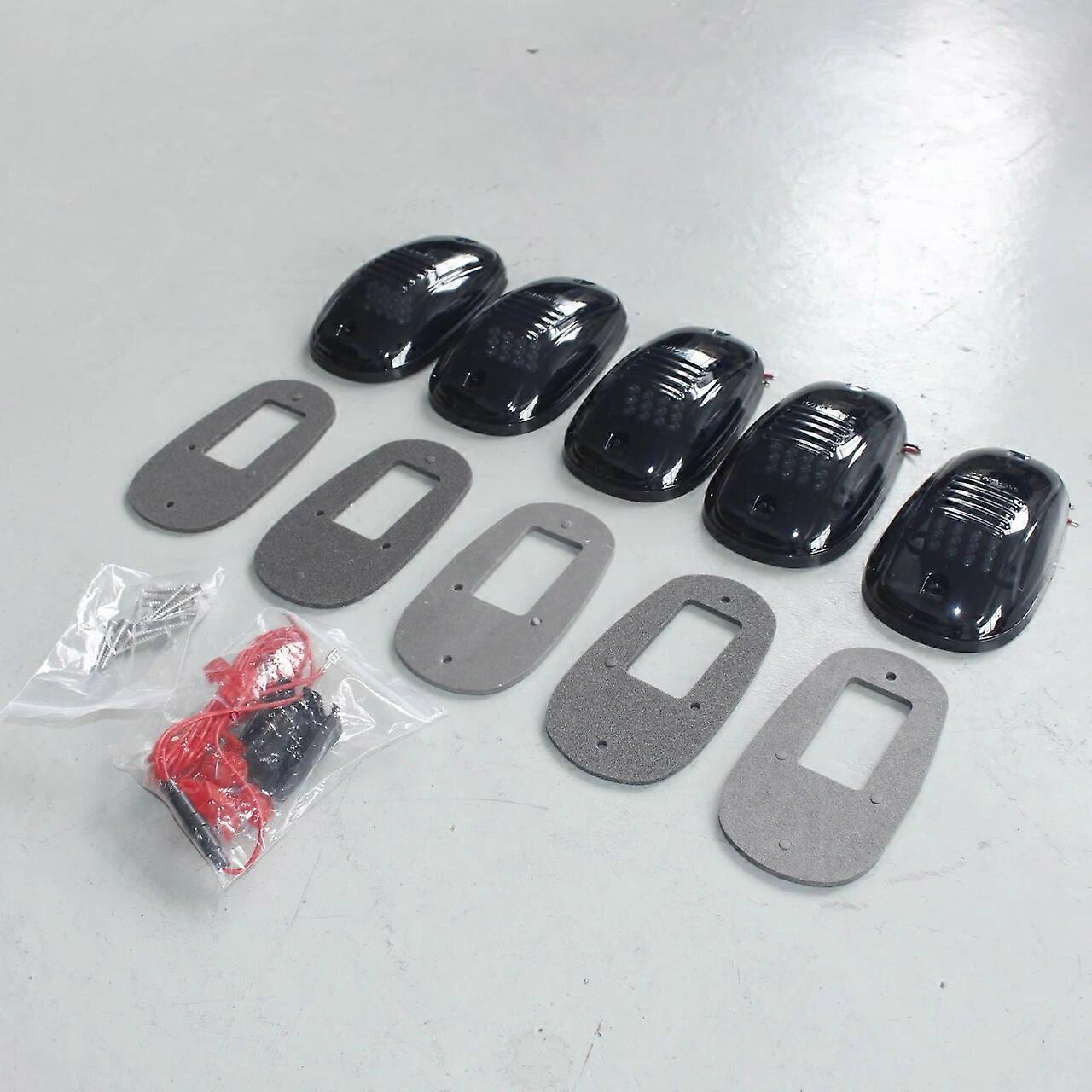 Foran / bak røyk tak førerhus markørlys 12 gule LED-lamper montering for 2003-2016 Dodge Ram