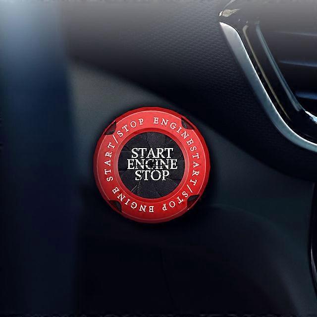 Car Moto Engine Start Stop Button Cover Ignition Switch Blade-type Rotatable Protection Cap Interior Decoration Decor Sticker