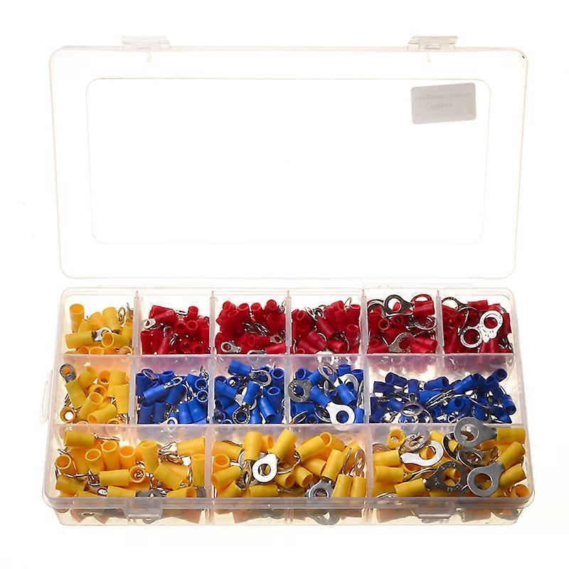 650Pcs Assorted Insulated Terminals Electrical Wire Cable Crimp Butt Ring Terminals Connector Assortment Kit