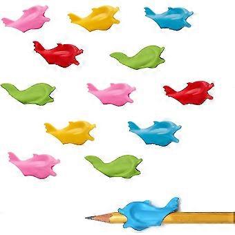12 Pieces Pencil Grips Silicon, Grip Posture Correction Tool, Pencil Writing Aid, Writing Posture Tools, For Children-c