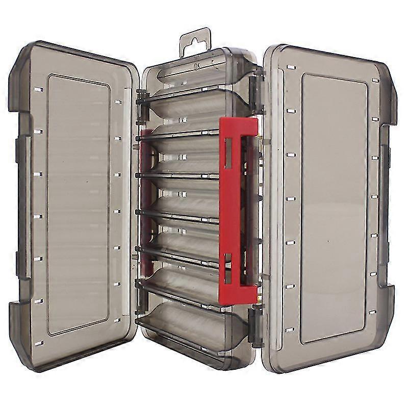 Angelköder Aufbewahrungsbox, doppelseitige Angelköder Aufbewahrungsbox Container, Angelgerät Köder Organizer1pcsbrown