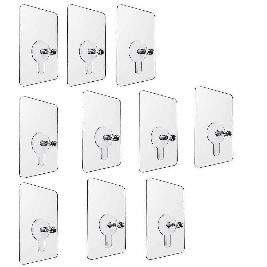 10pcs Adhesive Screws Non-trace Waterproof Adhesive Hanging Nails For Kitchen