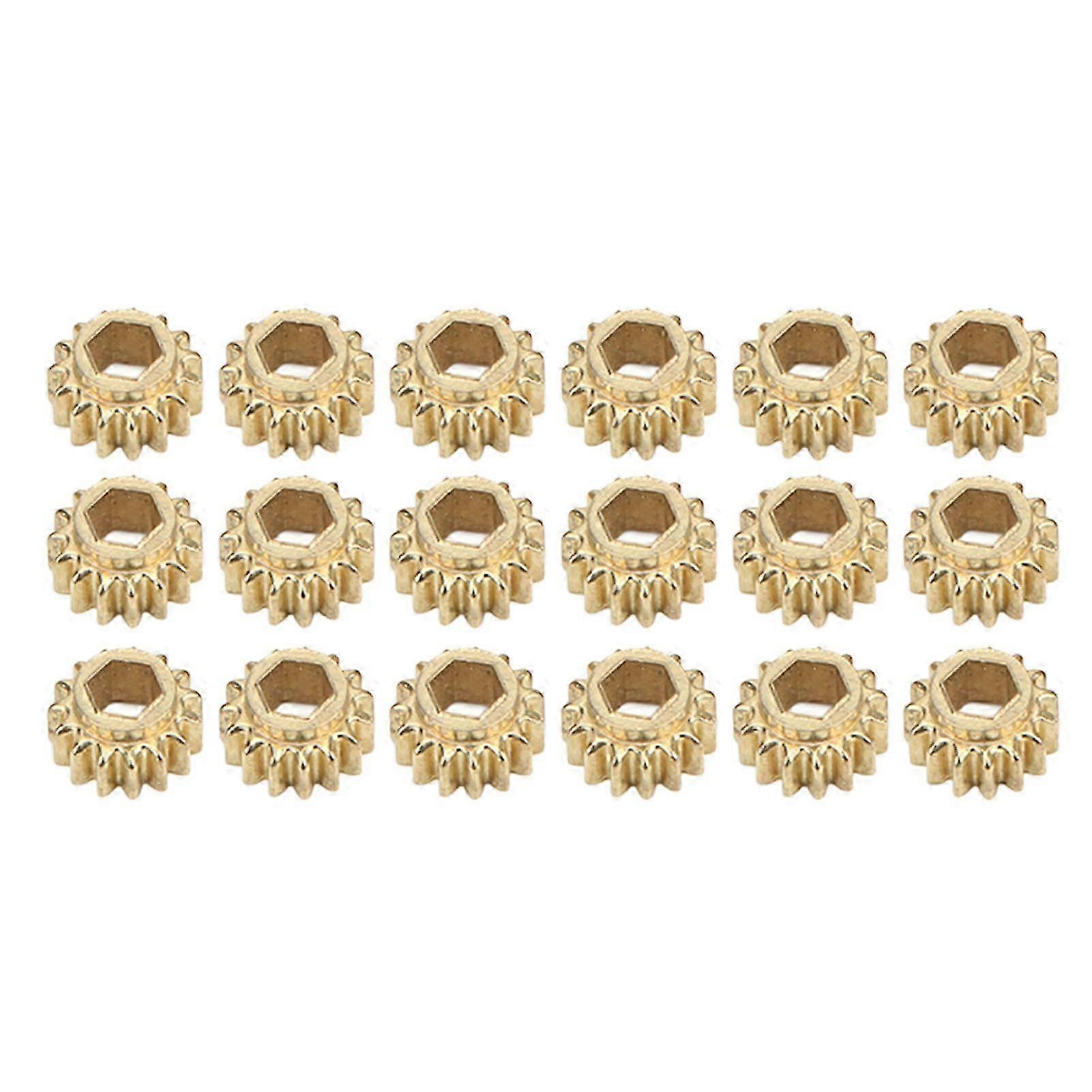 Exquisite 18Pcs String Tuning Peg Gear Metal Guitar Hex Hole Gears Strings Accessory for Tunings 1: 15Gold