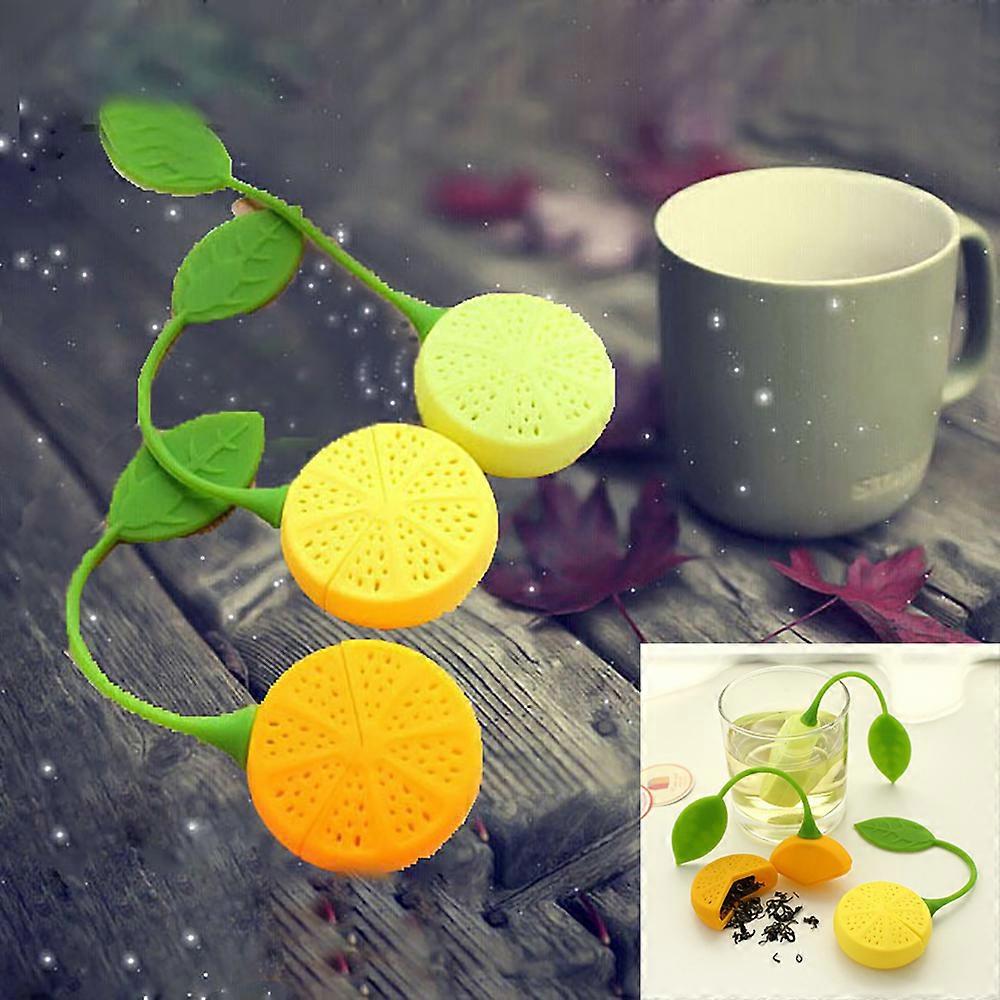 Tea Strainer Silicone  Lemon Design Loose Tea Leaf Strainer Bag Herbal Spice Infuser Filter Tools