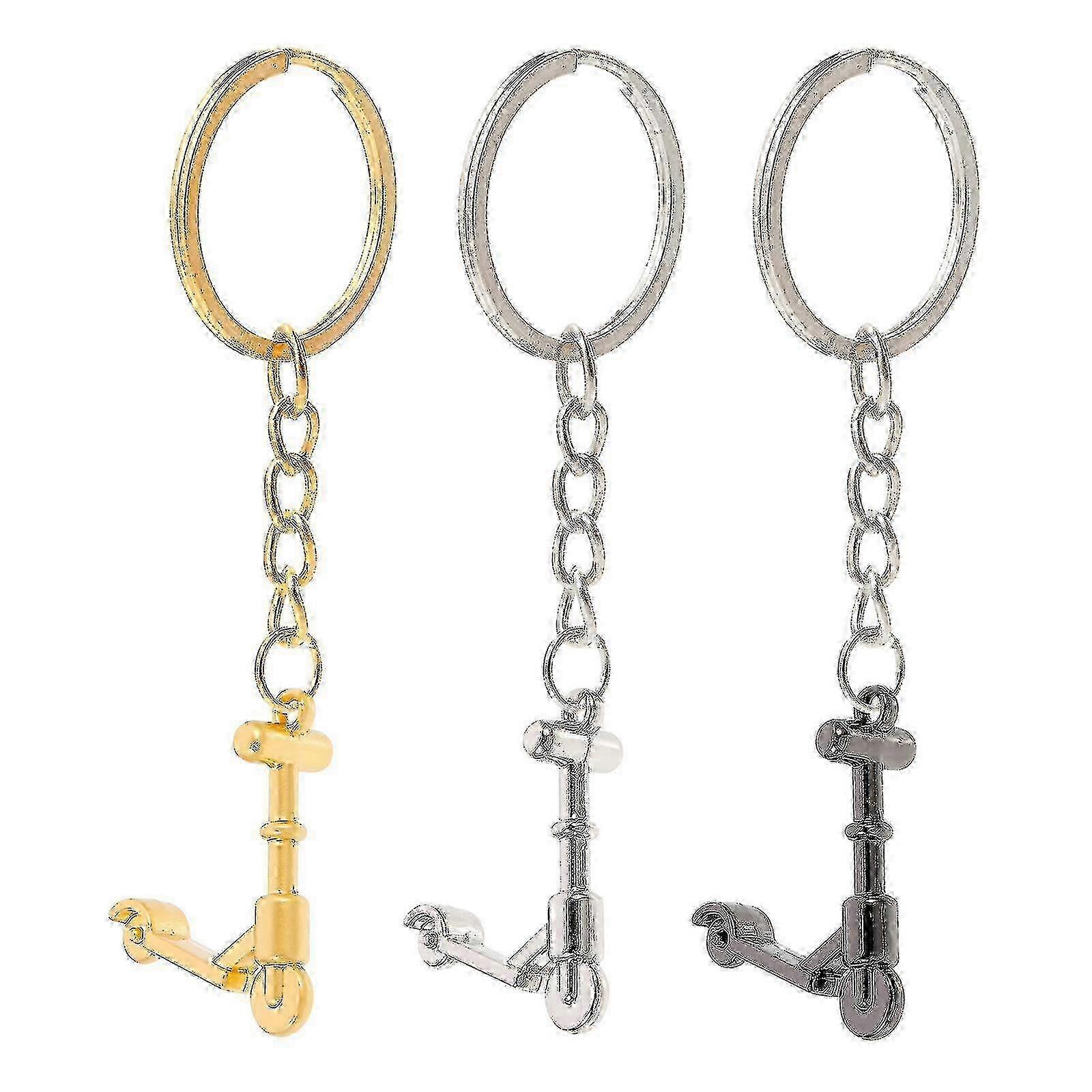 3pcs Premium Mini Scooter Key Chains Scooter Key Chains Scooter Key Rings