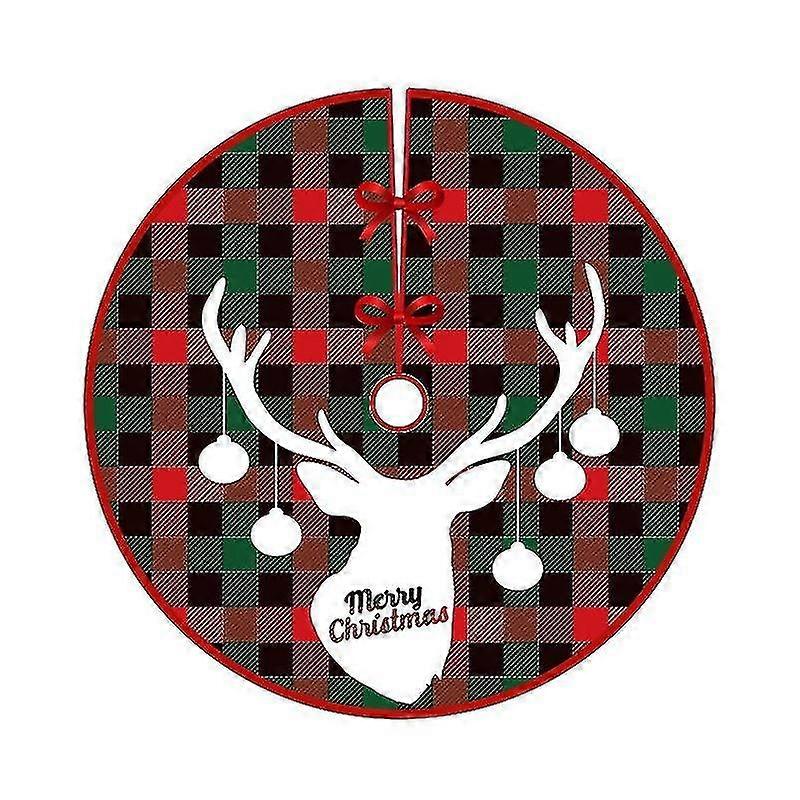 Beautiful Snowflake Pattern Tree Skirt Christmas Style Decorative Brushed Cloth Tree Carpet For Homestyle 6
