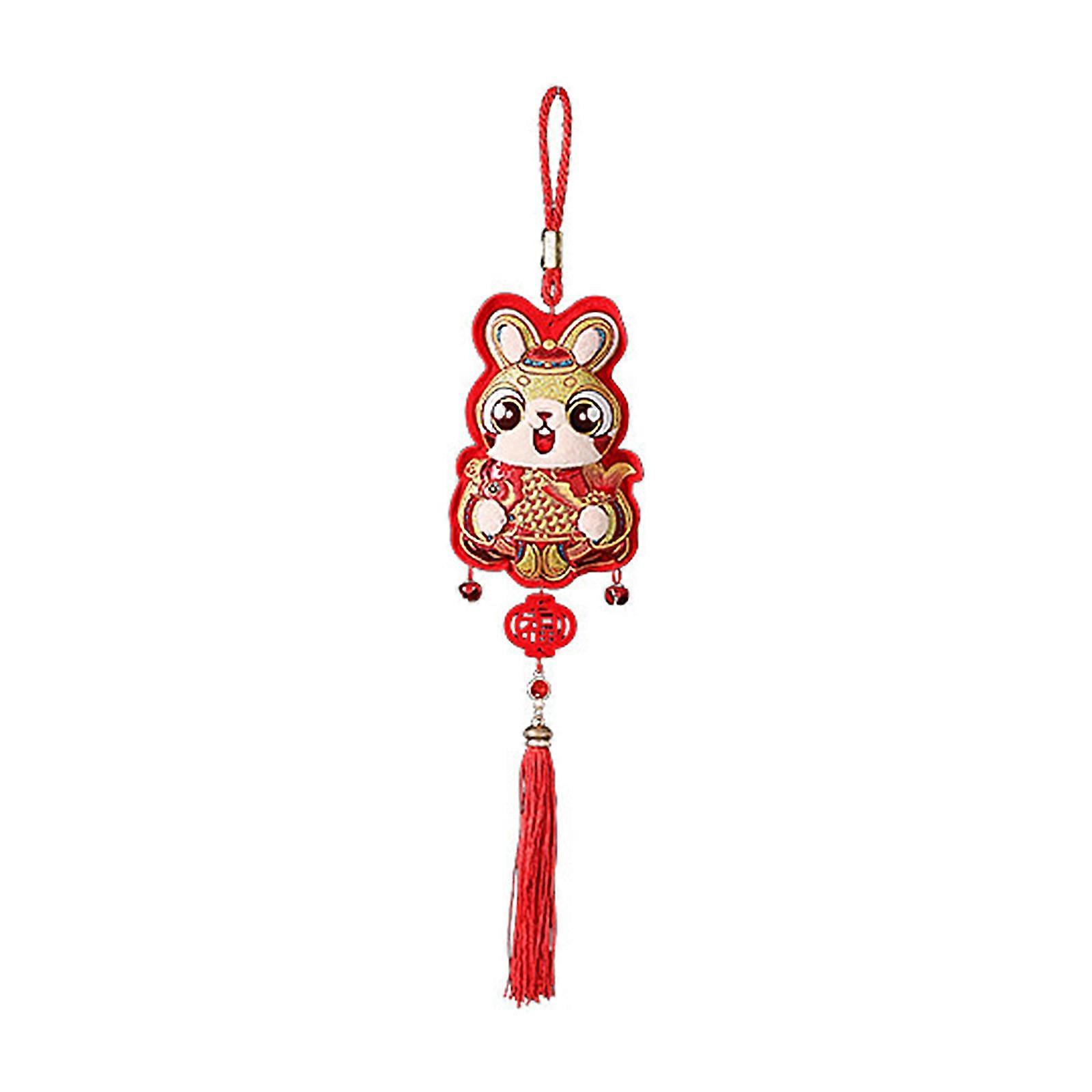 2023 Rabbit Chinese New Year Decoration Spring Festival Fu Zi 3D Pendant