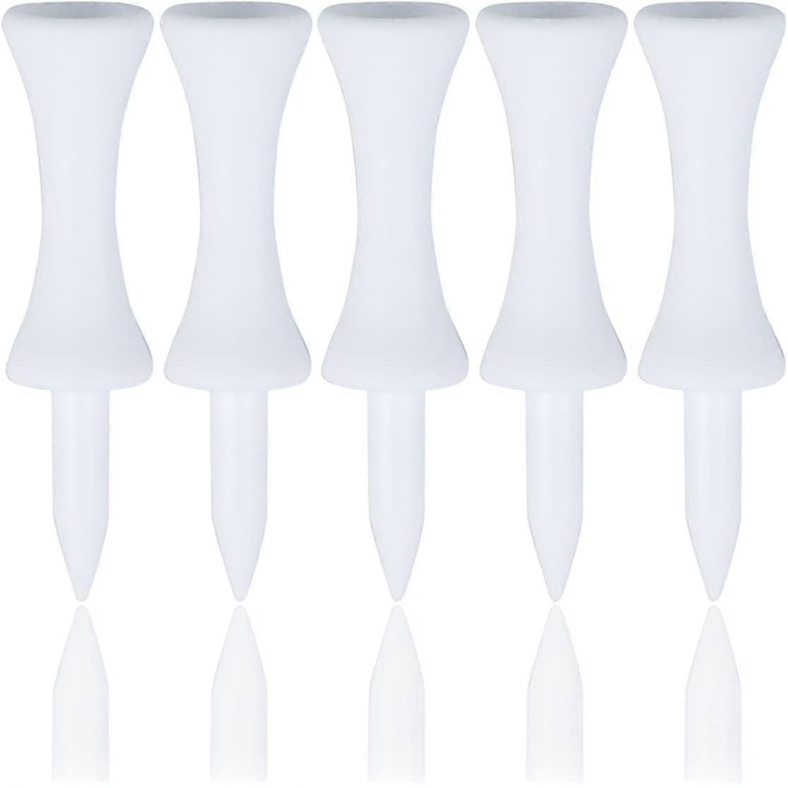 Plastic Golf Tee 100 Pack - White 51mm