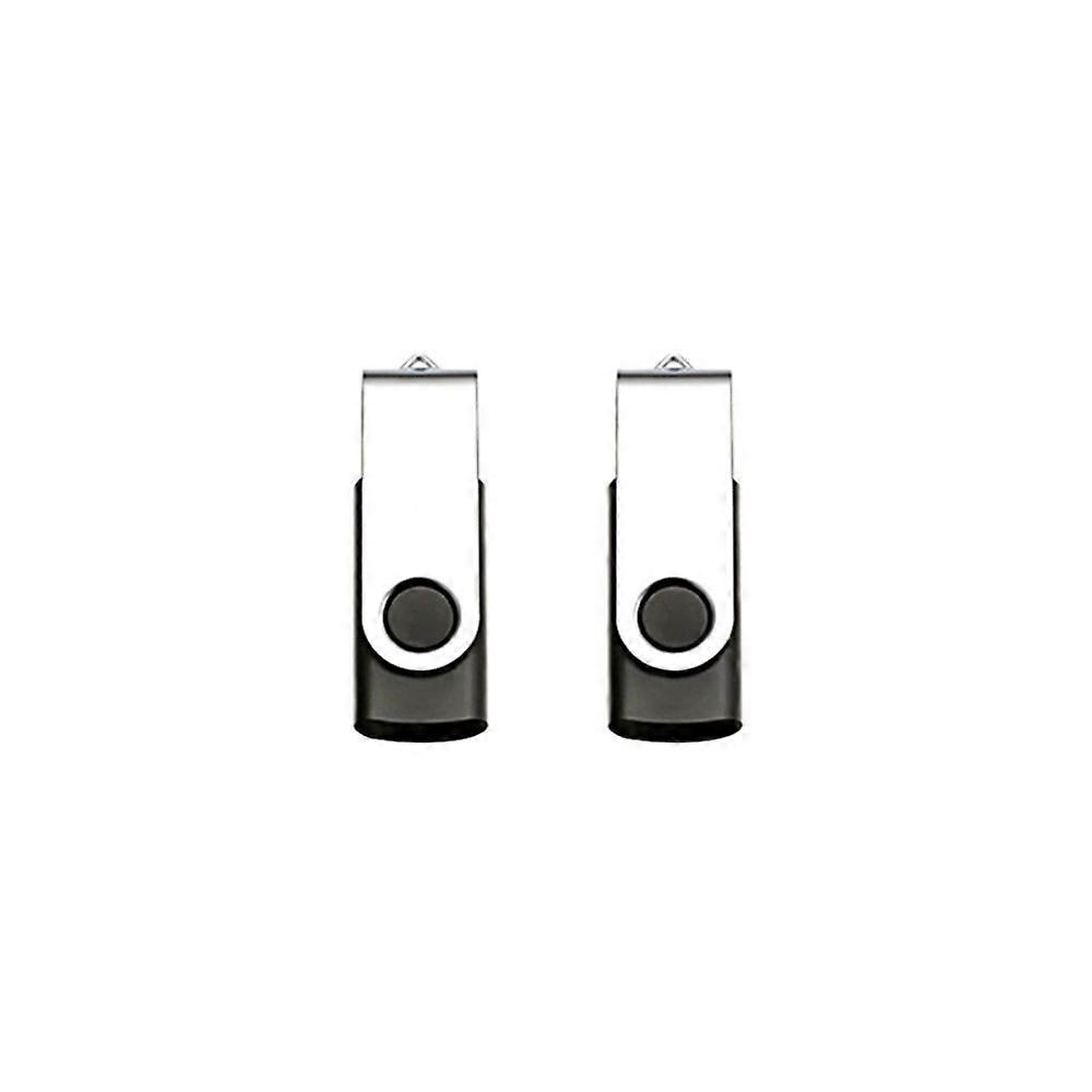 2PCS (Black) USB Flash Drive 8GB USB Flash Drive Stick USB Flash Drive Storage Rotating Disk for Laptop/PC/Car