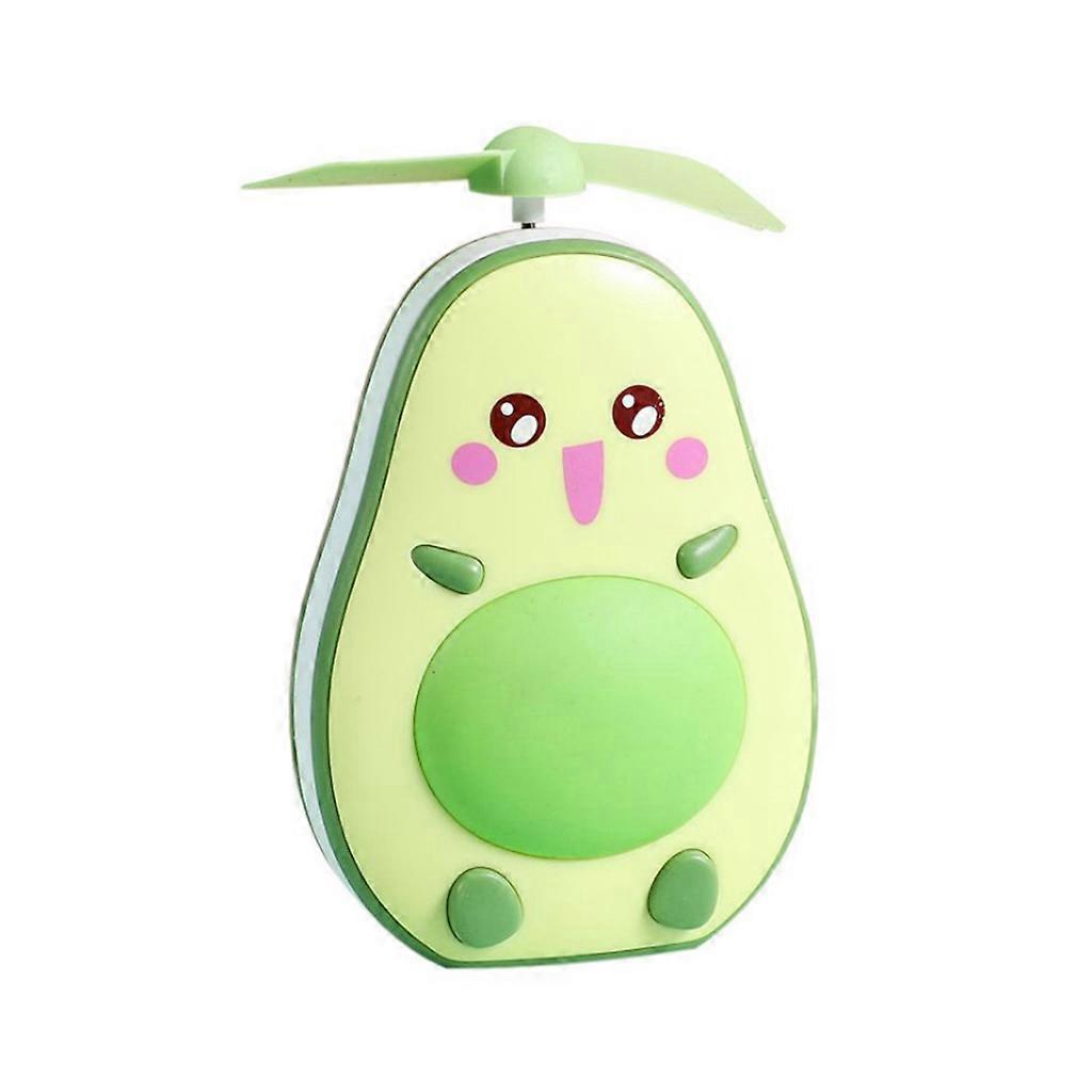 Portable Avocado Shape Handheld Mini Air Cooler Fan with Fill Light Mirror USB