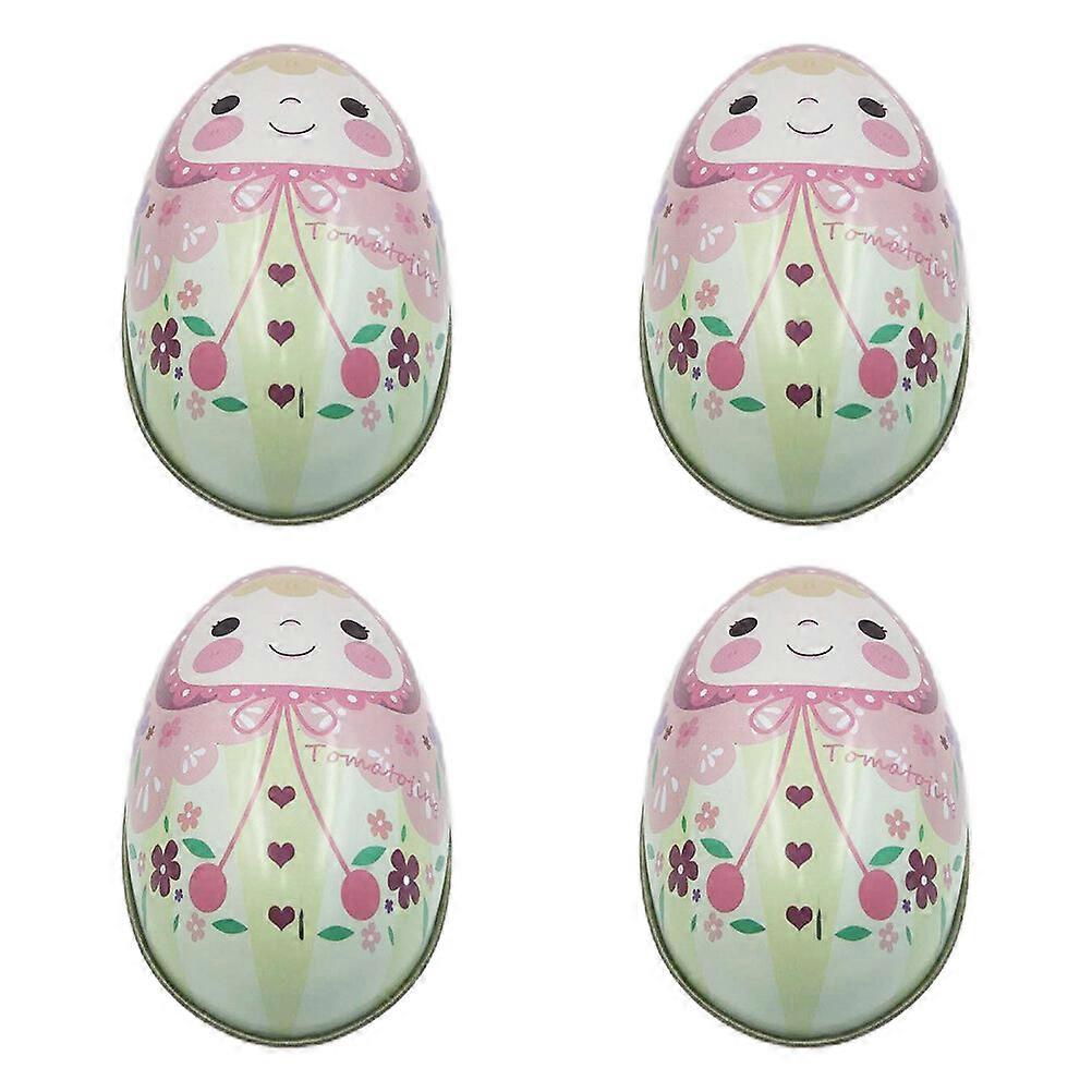 4Pcs Easter Egg-shaped Candy Box Decorative Sweets Box Gift Package Box