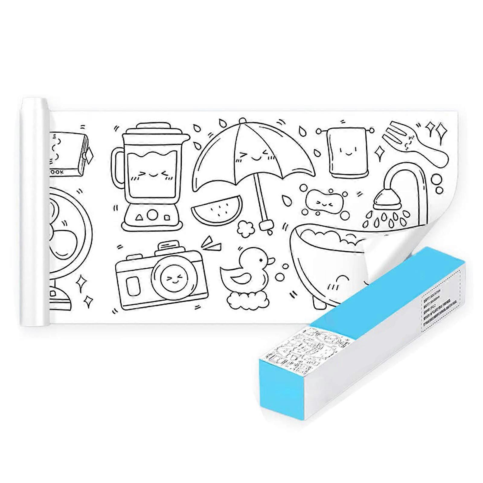 Lasten piirustusrulla piirustus paperirulla graffiti käsityö piirustus paperirulla DIY maalaus piirustus väri täyttöpaperi lapsille