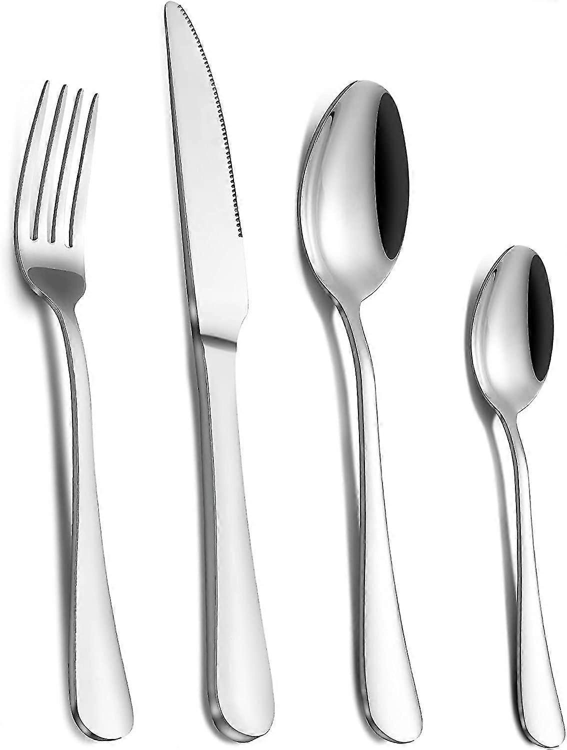 Cutlery Set, 16-piece Tableware Set Stainless Steel Flatware Silverware Set