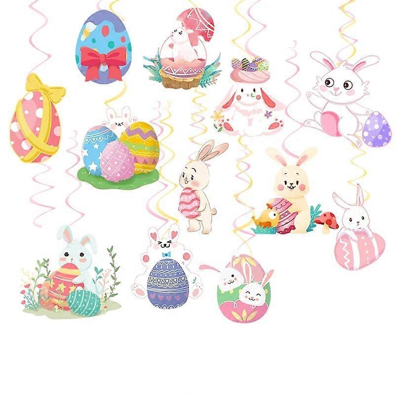Bunny Birthday Banner Decorations - Party Banner For Kids Birthday, Baby Shower, Easter, Or Spring Theme Celebration
